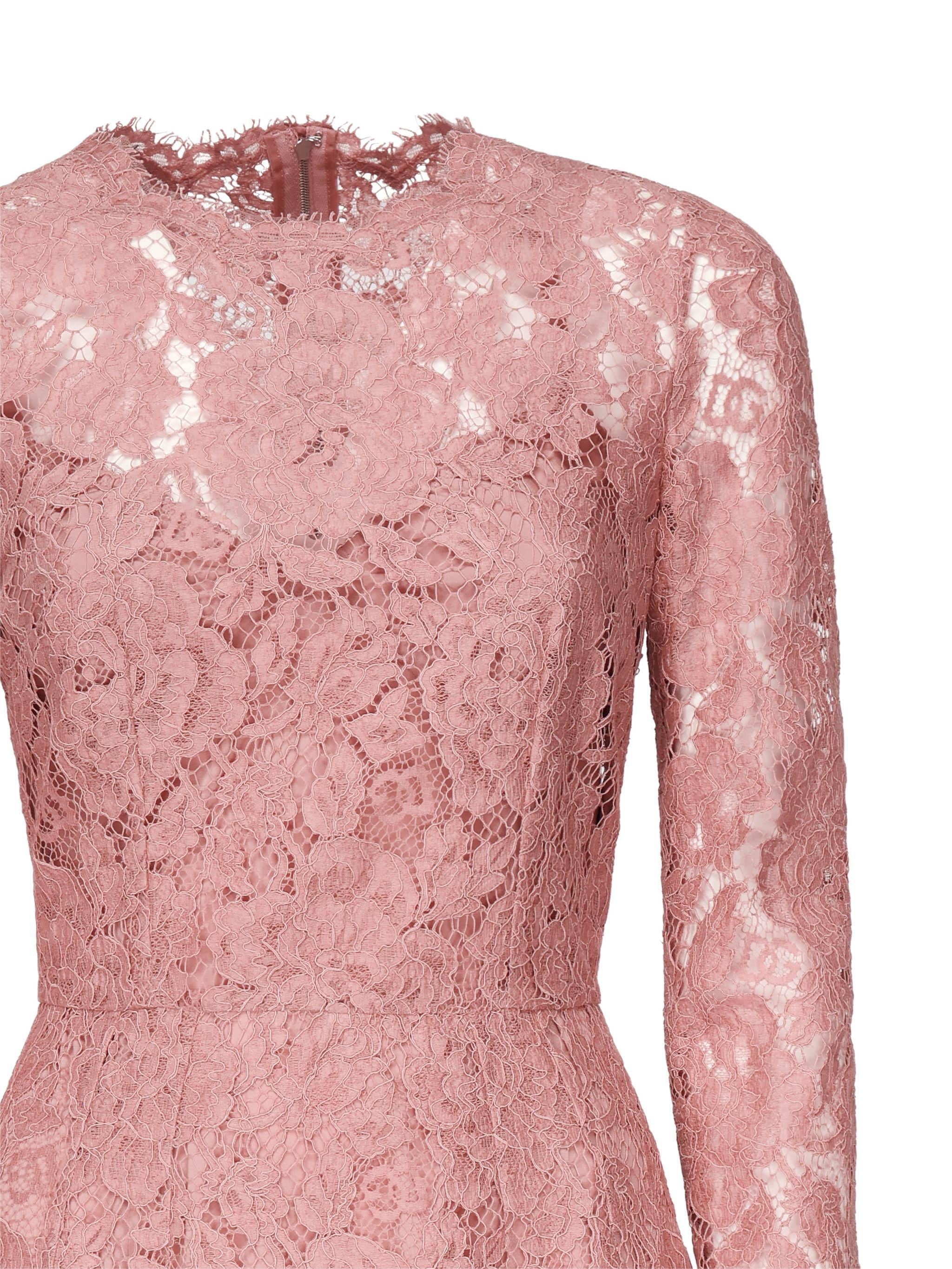 Abito longuette a tubino in pizzo F6M0DT HLM7LF0473 DOLCE & GABBANA 