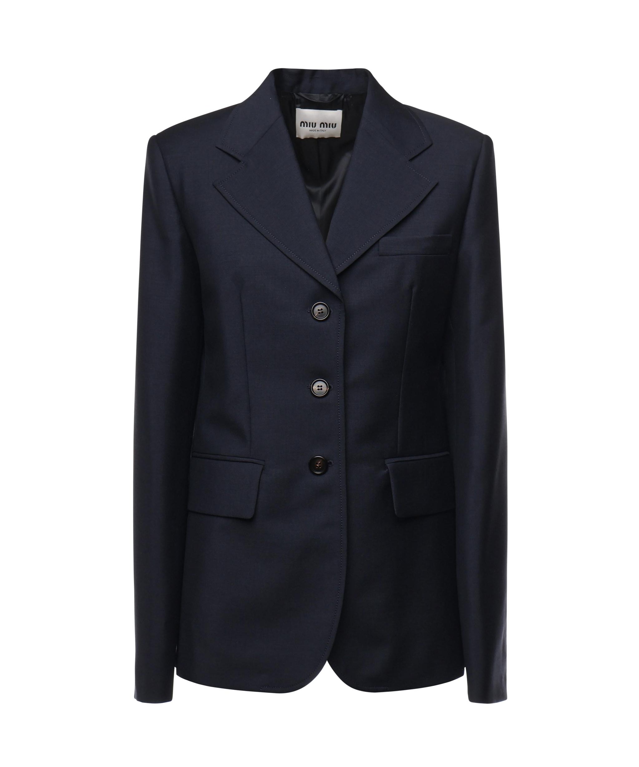 Giacca monopetto in kid mohair MH1991 12I1F0124 MIU MIU 