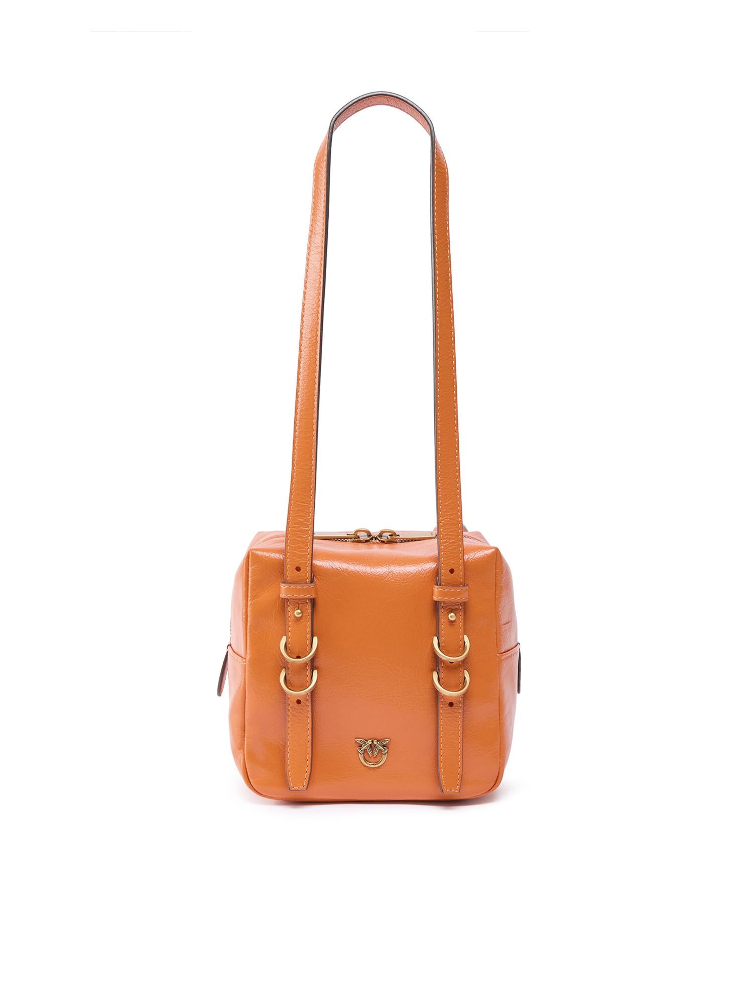 Borsa a tracolla Cubic Bag in pelle shiny 106465 A315A76Q PINKO 
