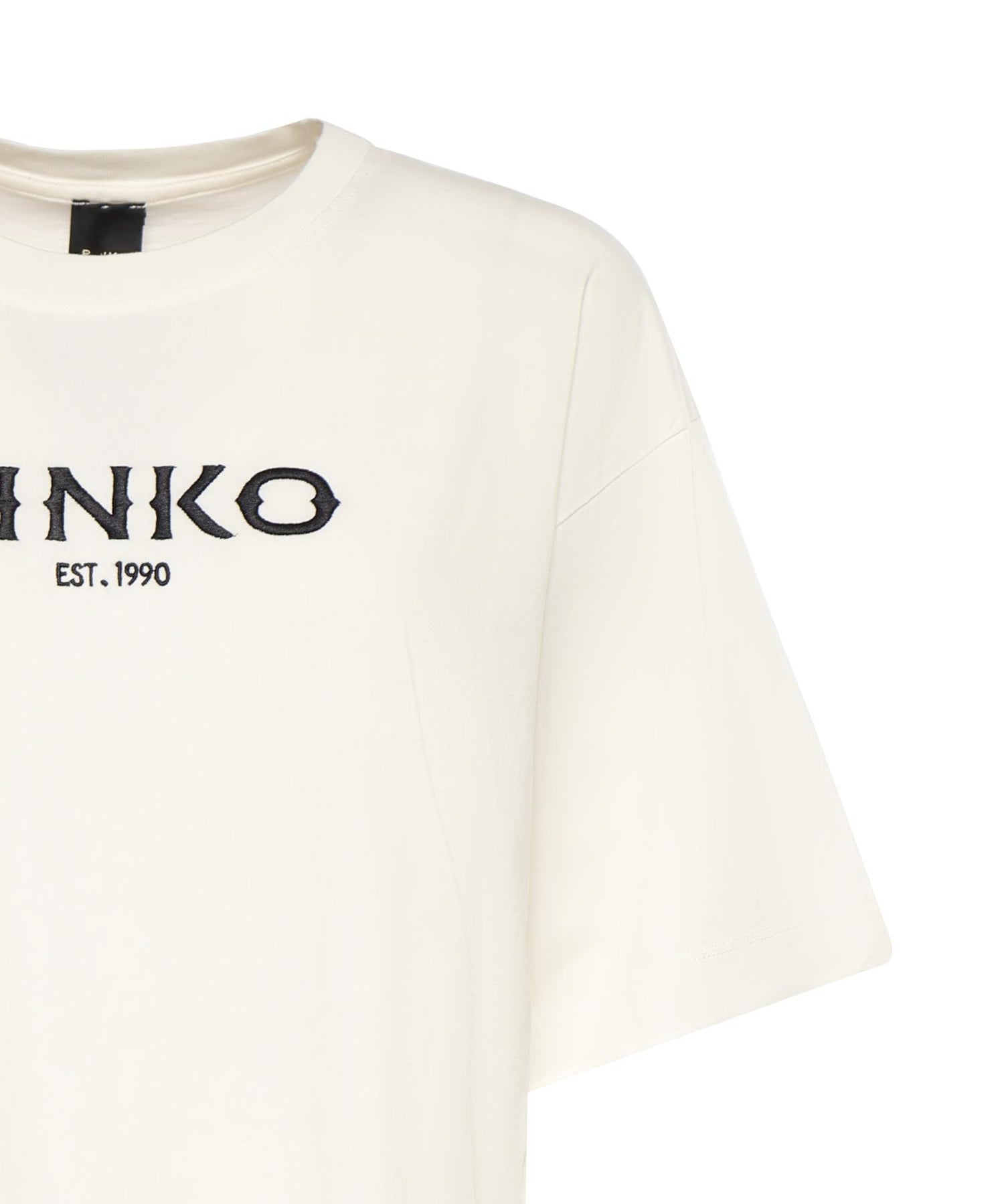 T-shirt in jersey con logo 106872 A3B3Z05 PINKO 