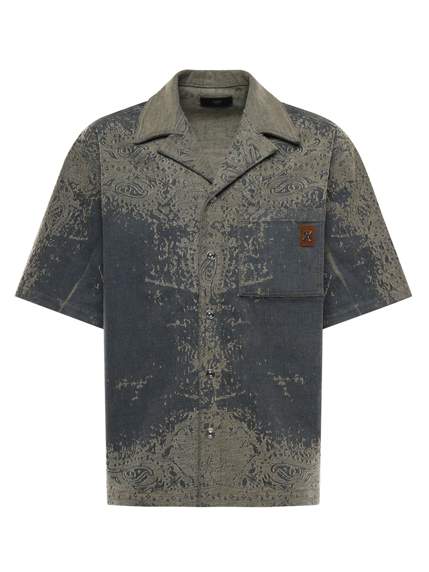 Camicia Bandana in denim AMTOSH1023 767 AMIRI 