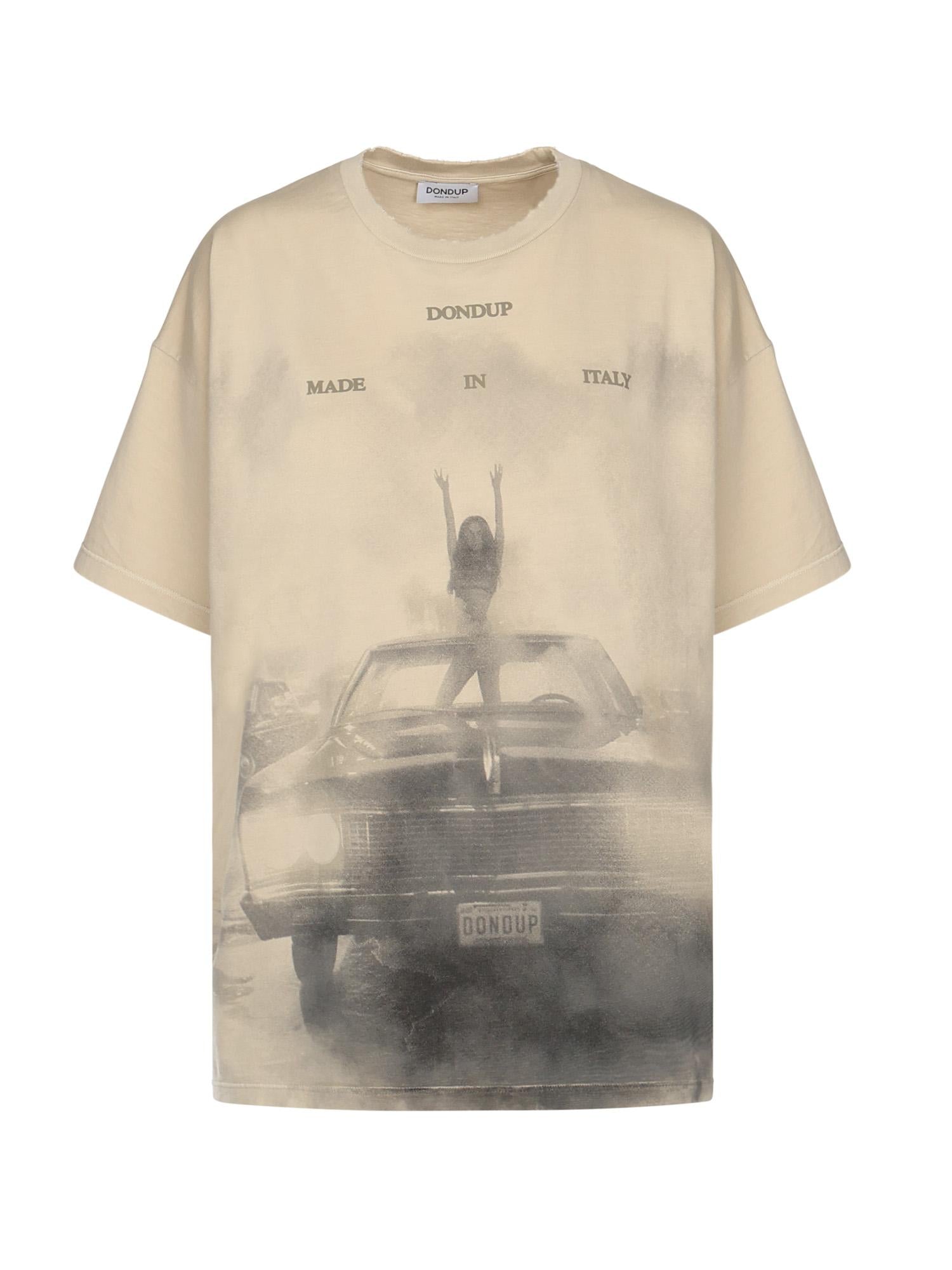 T-shirt con stampa<BR/> DS034 JF0350DLP2010 DONDUP 