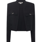 Giacca cropped in cady con dettaglio gioiello a X 79AAQ516 N0356899 GENNY 