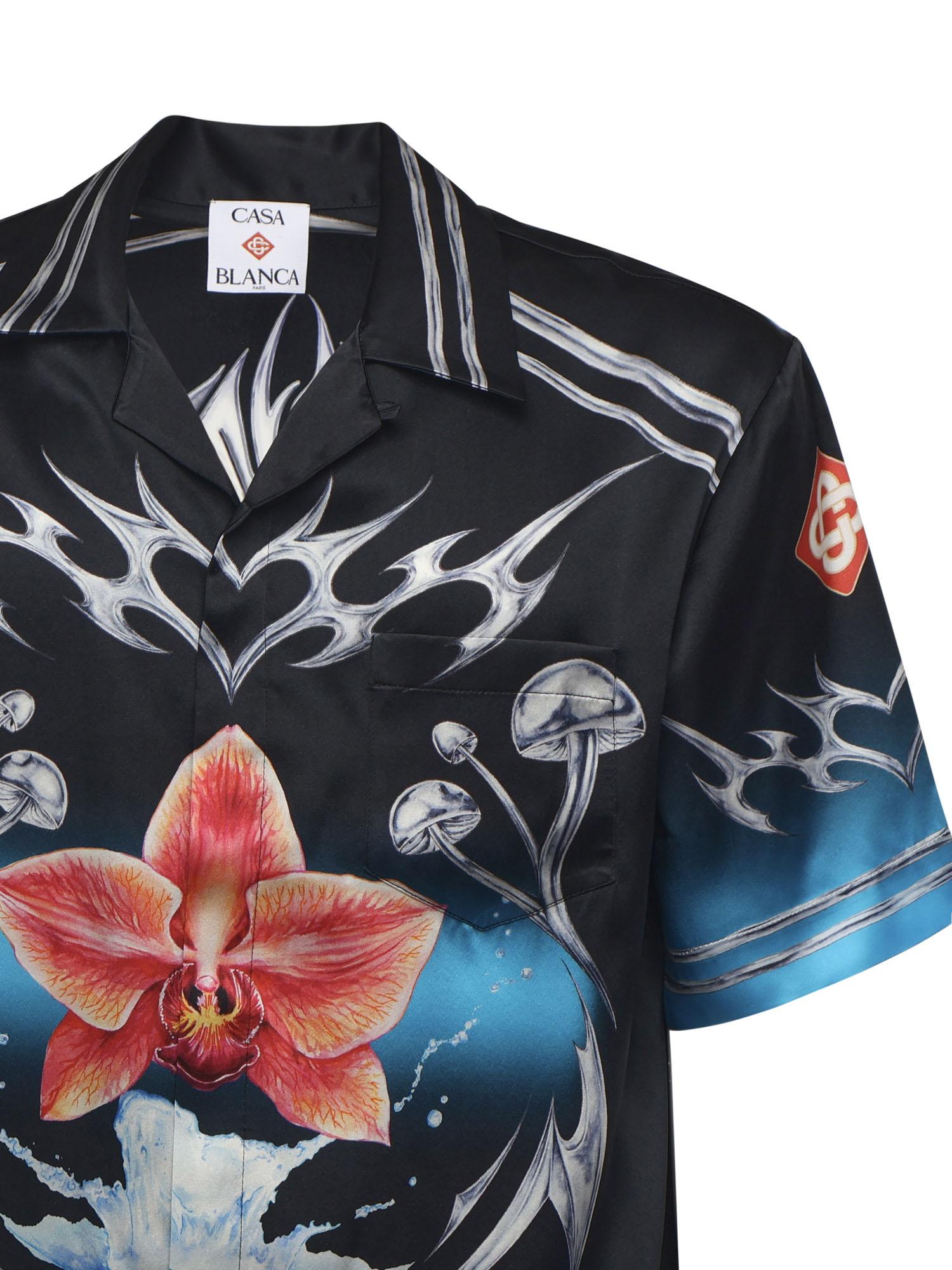 Camicia Blades in raso di seta MAW25SH003 03 CASABLANCA 