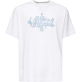 T-shirt con logo stampa frontale <BR/> BM71MG3YPL 100 GIVENCHY 