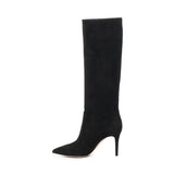 Stivali in camoscio G80626 85RICC45NERO GIANVITO ROSSI 