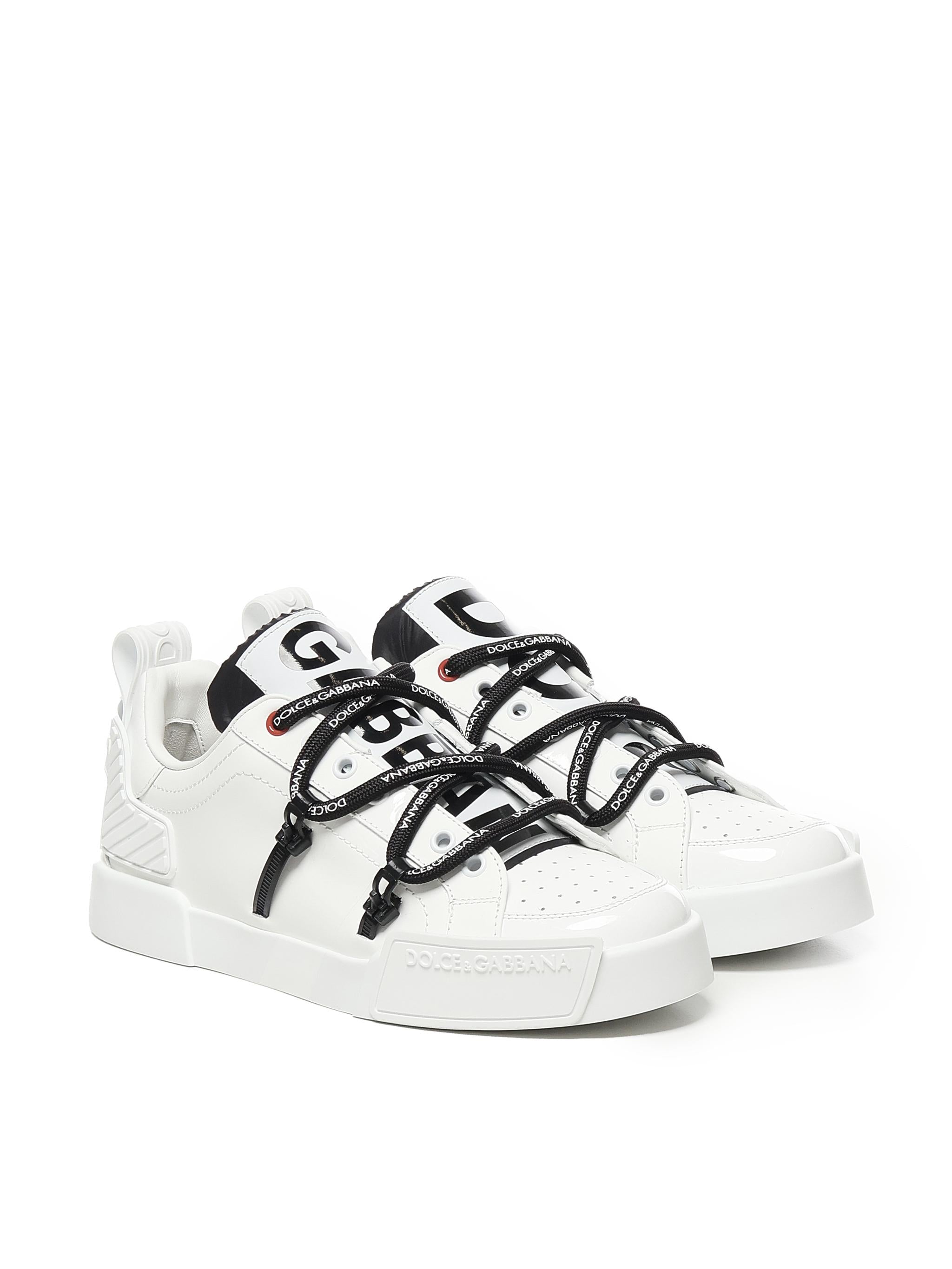 Sneaker Portofino in vitello e vernice CS2328 AJ98689697 DOLCE & GABBANA 