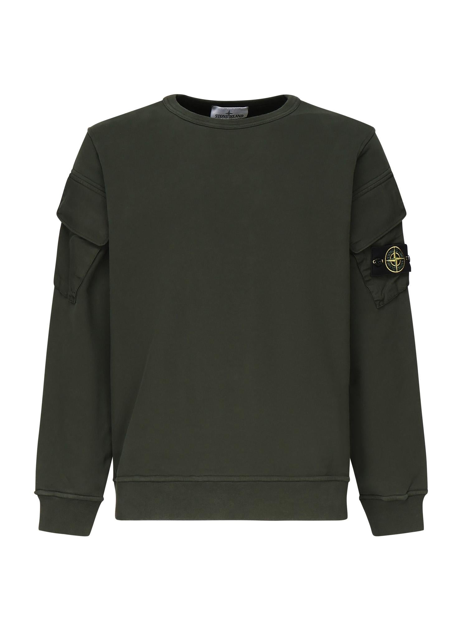 Felpa girocollo con tasche sulle maniche K2S156100008 S0A20V005E STONE ISLAND 