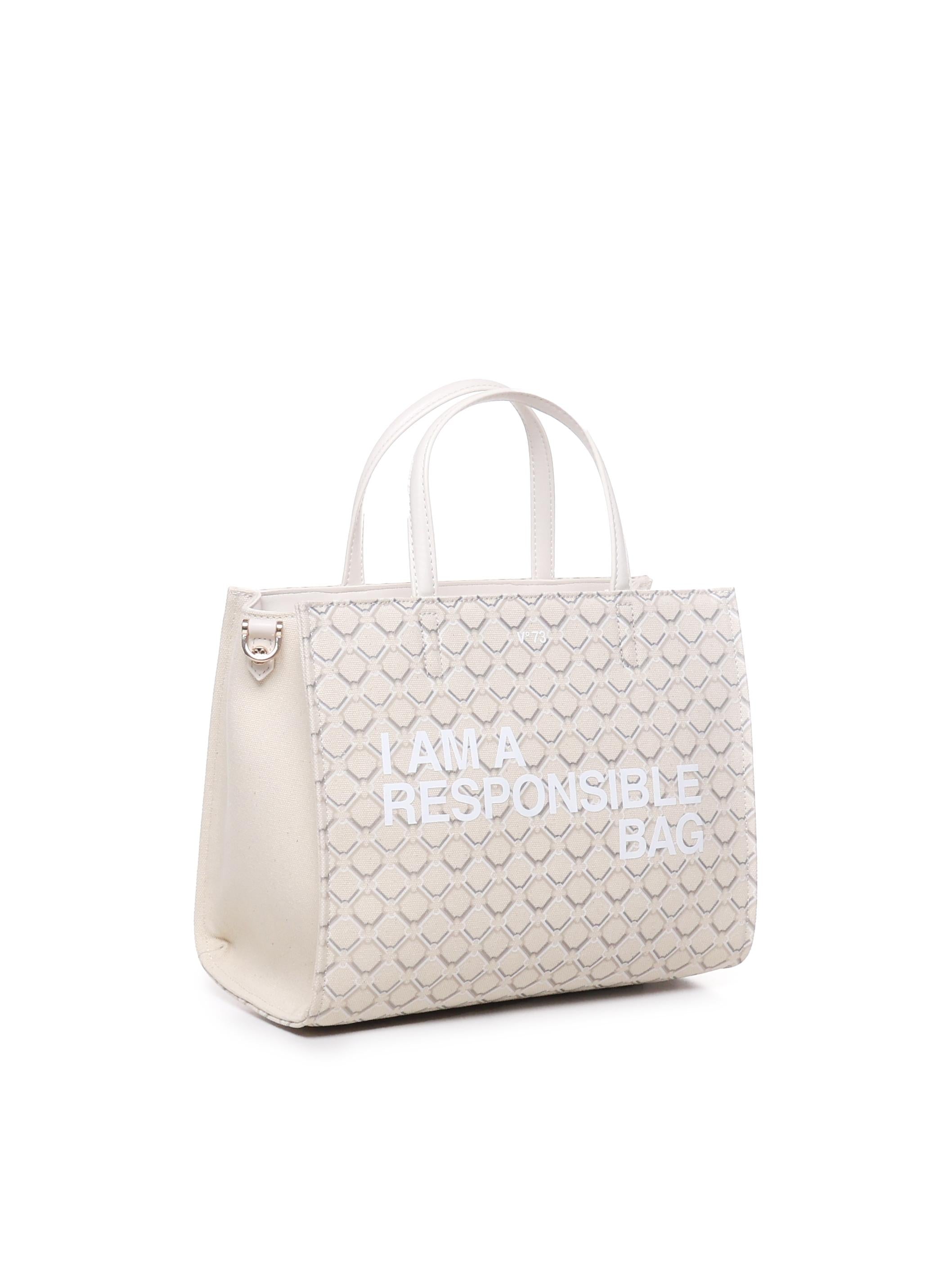 Shopping bag Responsibility 73BS7Q901 RESPONSIBILITY LOGOOFFWHITE V° 73 