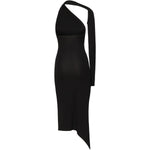 Abito monospalla in crepe di jersey 424JR0523JS0145 9999 COURREGES 