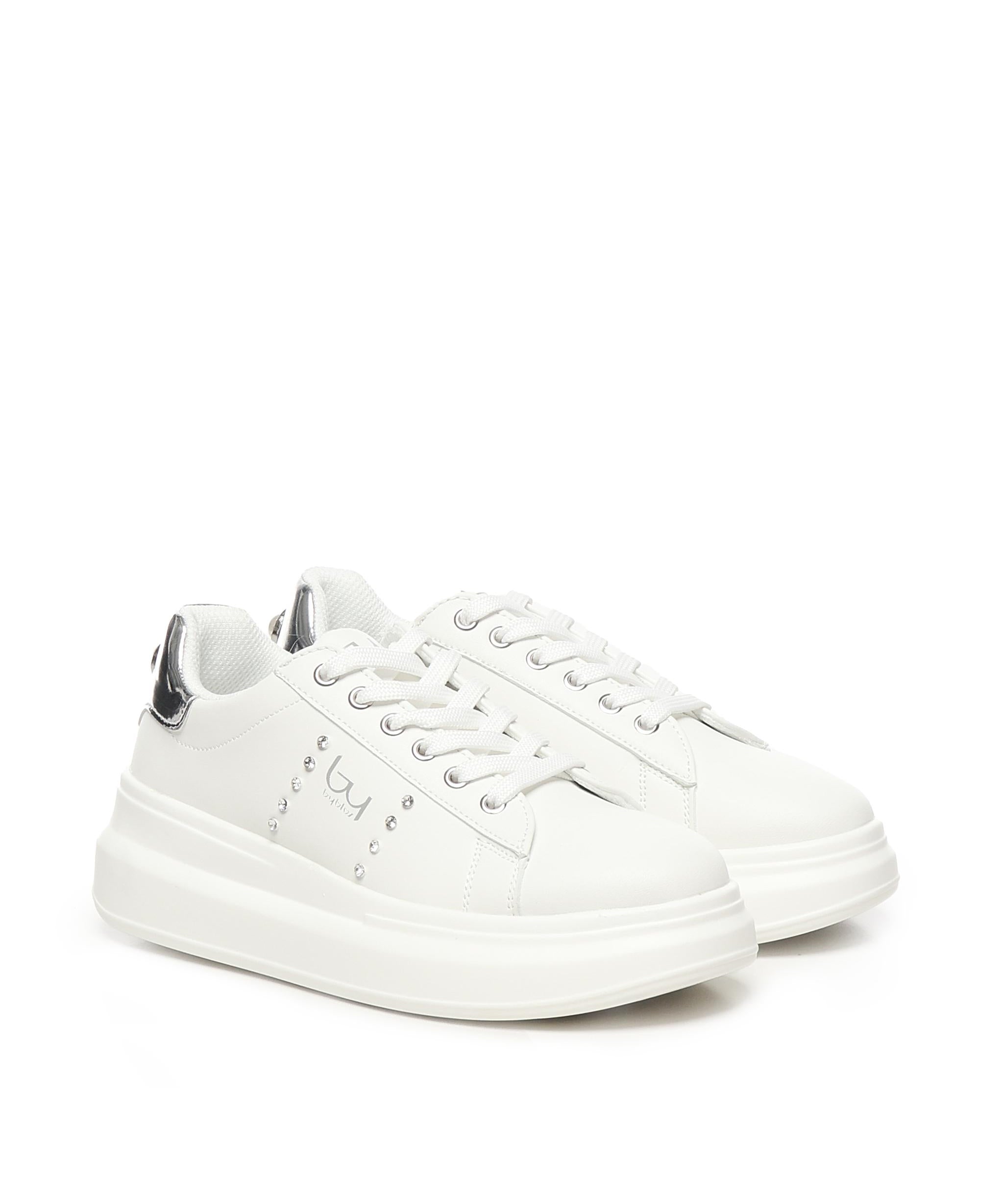 Sneakers Polis BYSC9BM01MET BIAN/ARGENT BY BYBLOS 