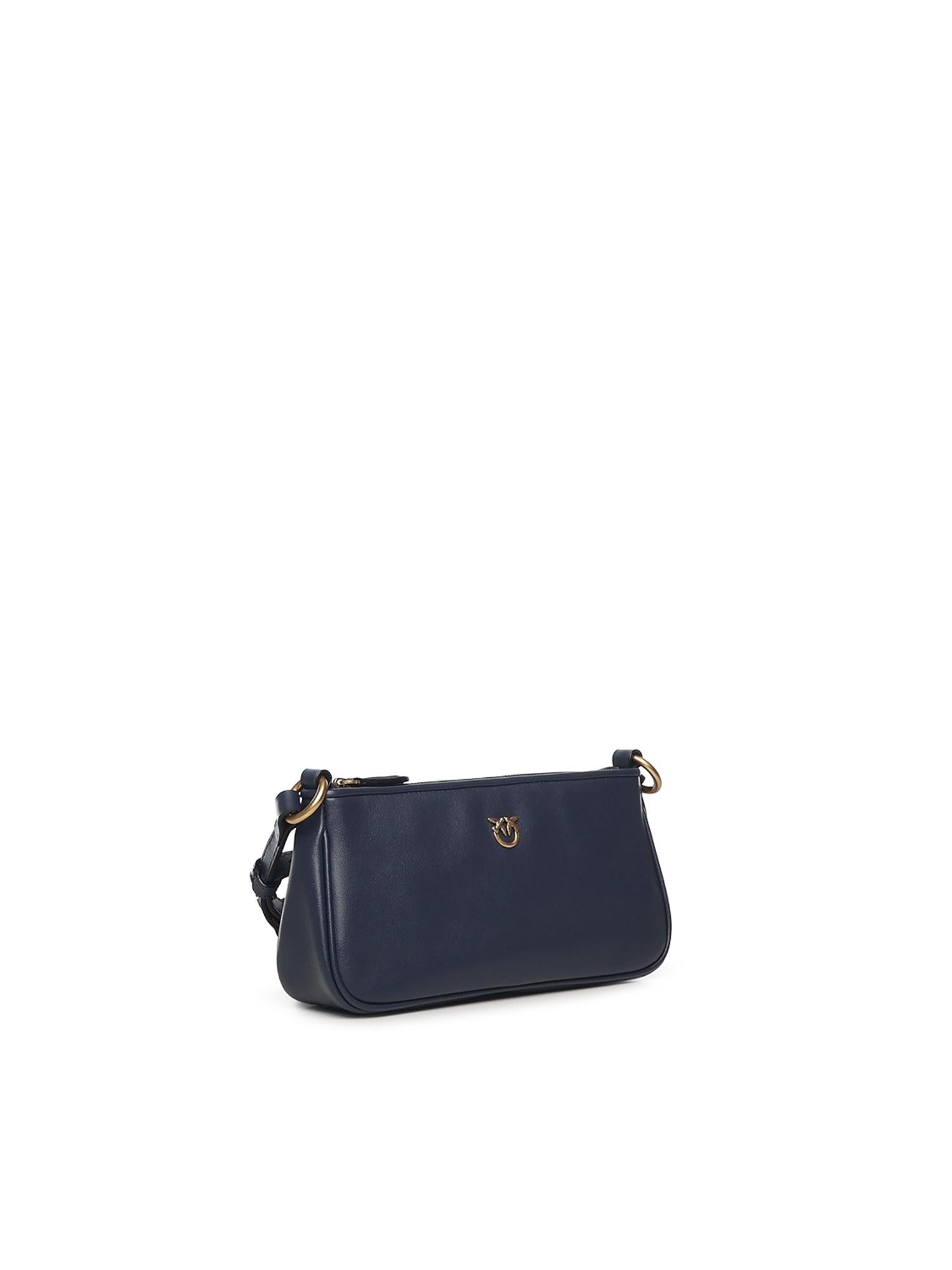 Borsa a tracolla Mini Half Moon Baguette in pelle 105069 A0QOG08Q PINKO 