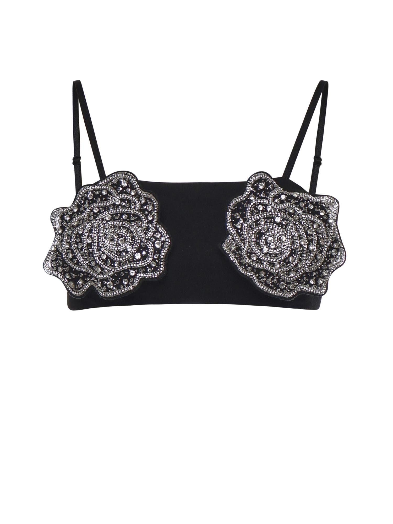 Reggiseno con rose gioiello ricamate 106622 A31PZ99 PINKO 