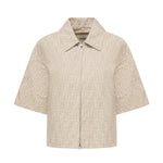 Giacca cropped in chambray FF jacquard FLF790 ASMFF1SAZ FENDI 