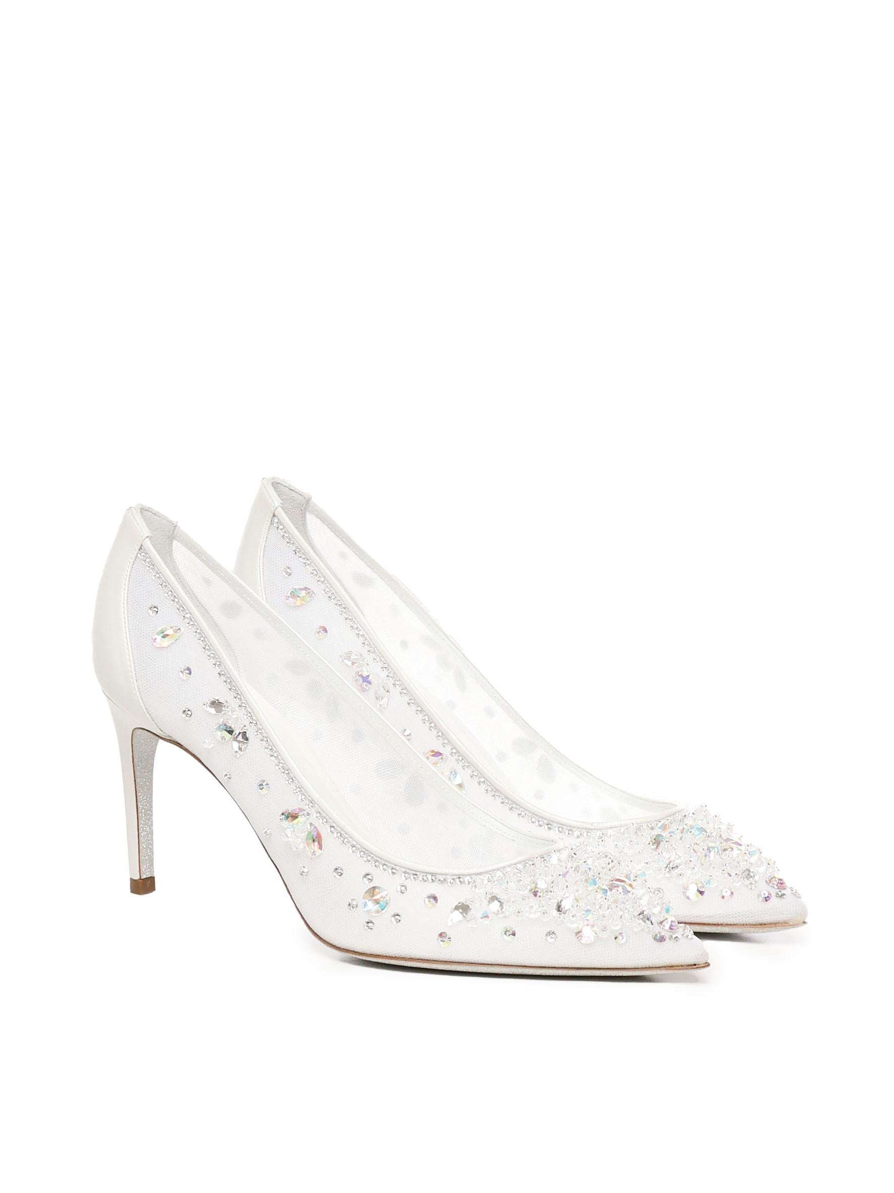 Scarpe con tacco di Cenerentola da 75 mm C12292 080CRINV155 RENÉ CAOVILLA 