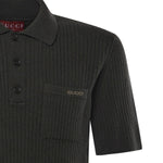 Polo in maglia di lana e cashmere a coste 833503 XKEYU3026 GUCCI 