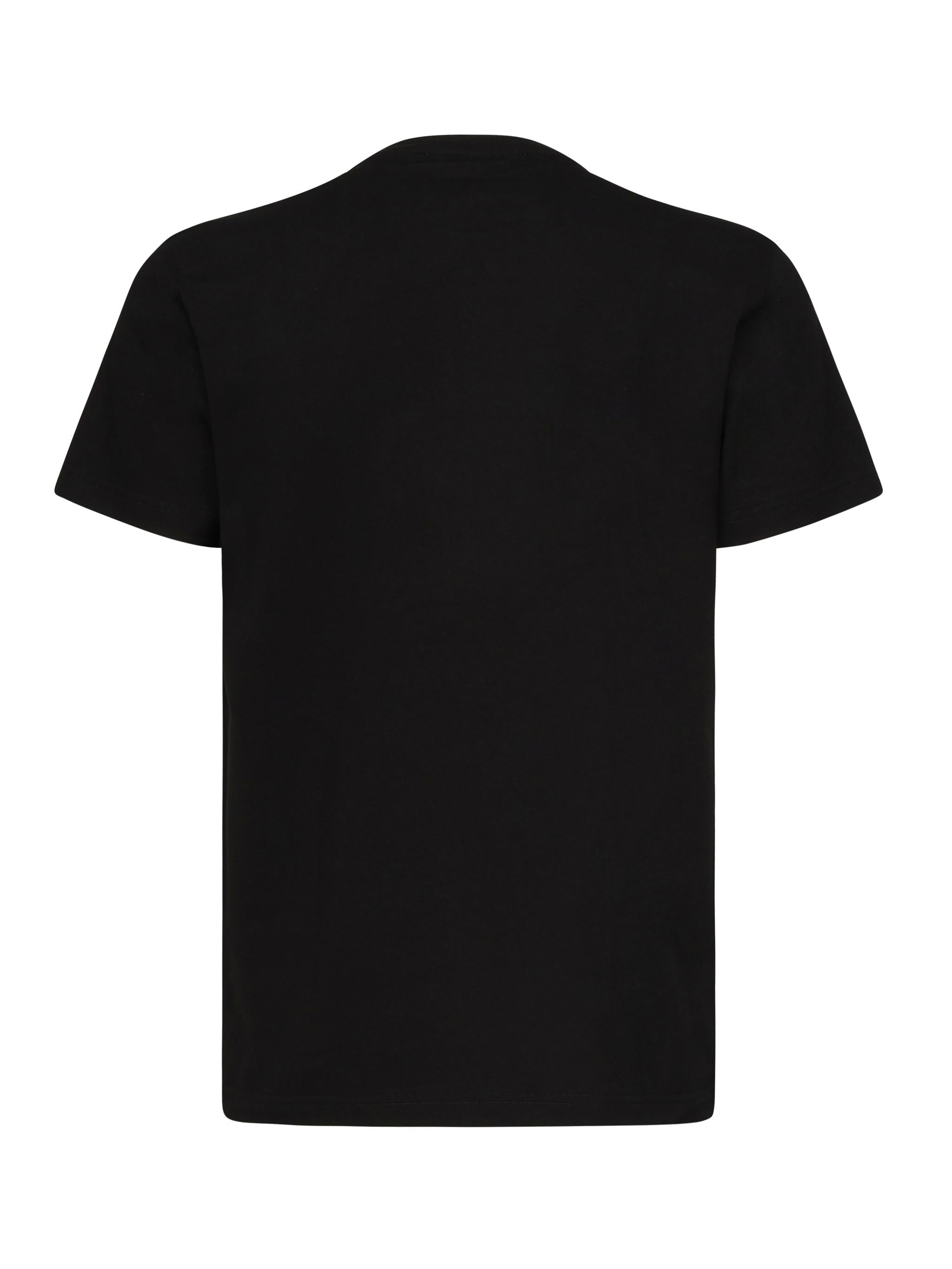 T-shirt con logo strass RMP25481TS BLACK JOHN RICHMOND 