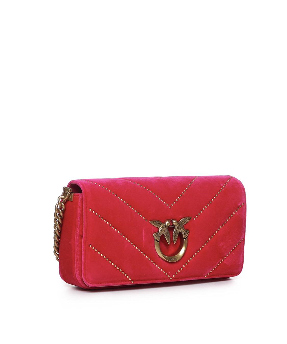 Borsa Love Click Horizontal mini in velluto 100068 A17GQ83Q PINKO 
