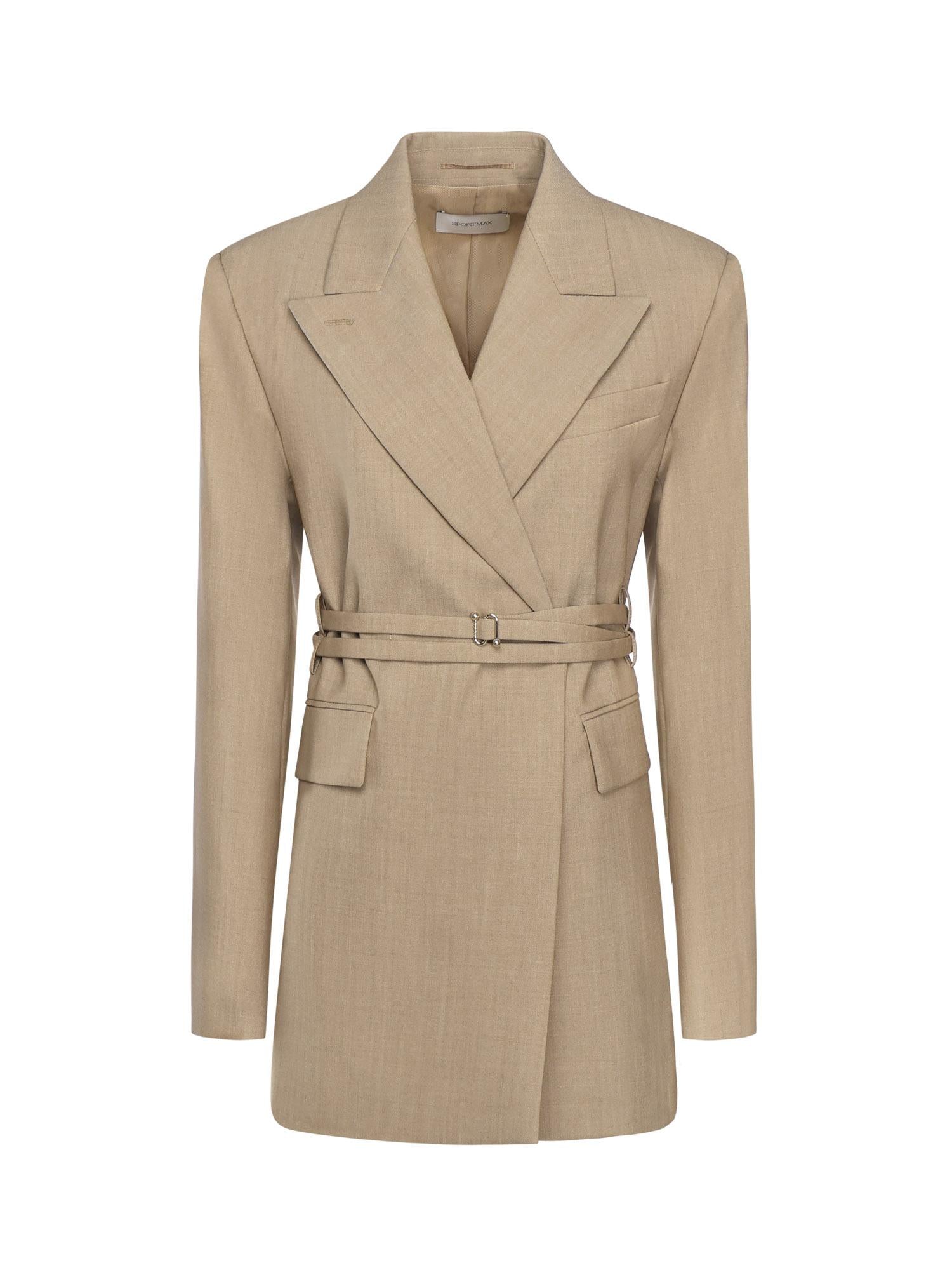 Blazer lungo doppiopetto in lana 2522046051600 001 SPORTMAX 