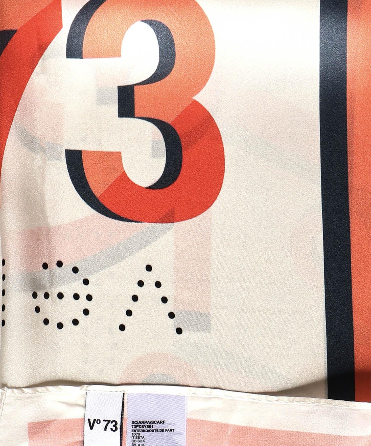 Foulard Alexandra con logo 73FD8Y801 ALEXANDRACORAL/MULTICOLOR V° 73 