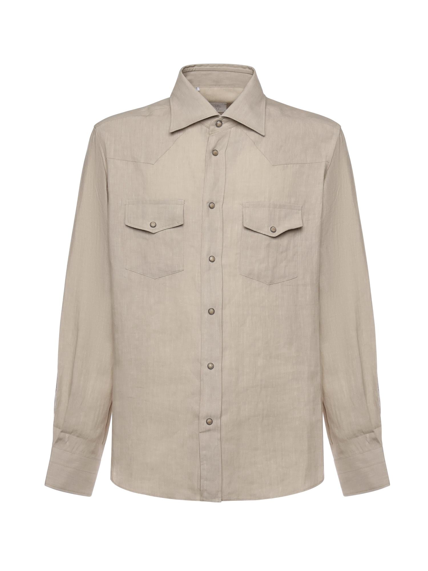 Camicia in lino M75CAMK02TES0I139 02NN ELEVENTY 