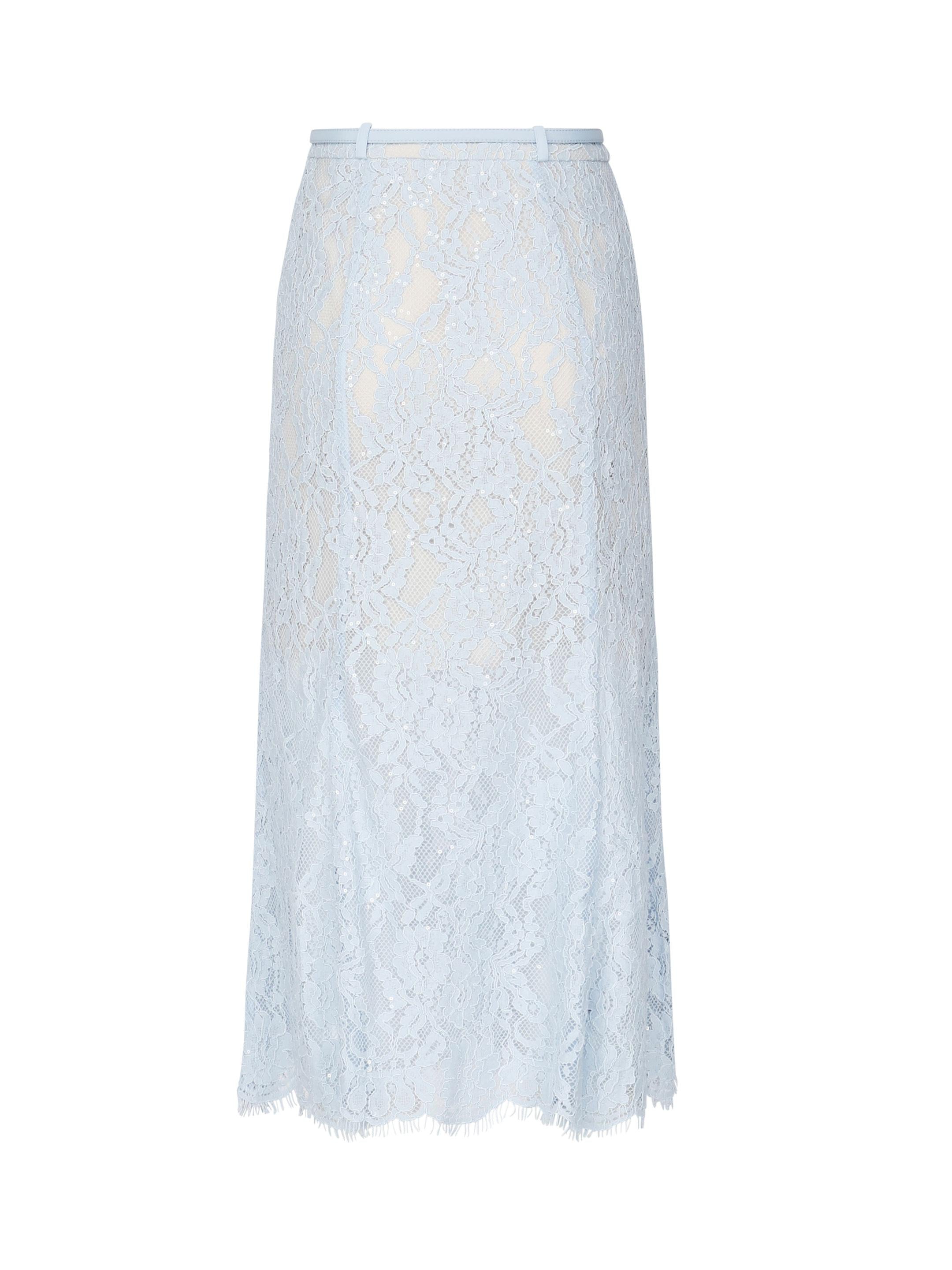Gonna midi svasata in pizzo RS25053MSK BL SELF-PORTRAIT 