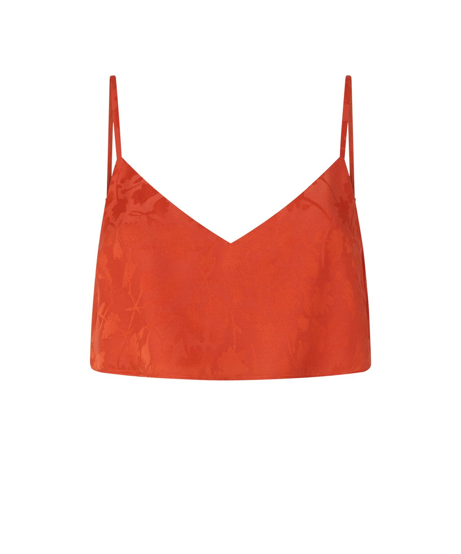 Top cropped jacquard con spalline sottili 106869 A3ANA99 PINKO 