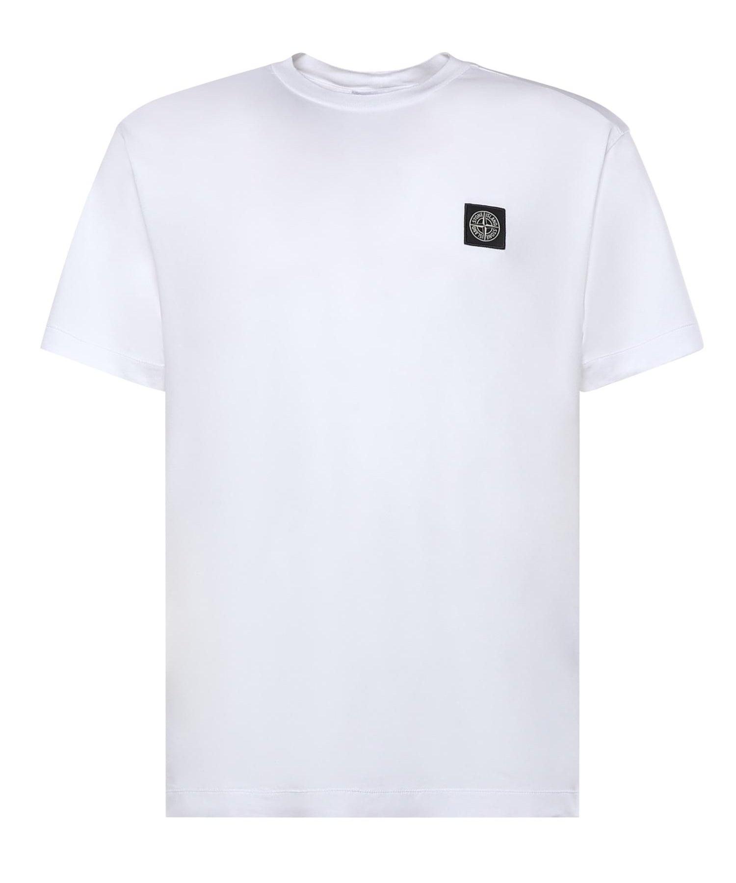 T-shirt con patch Compass in jersey di cotone L1S152100027 S0013V0001 STONE ISLAND 