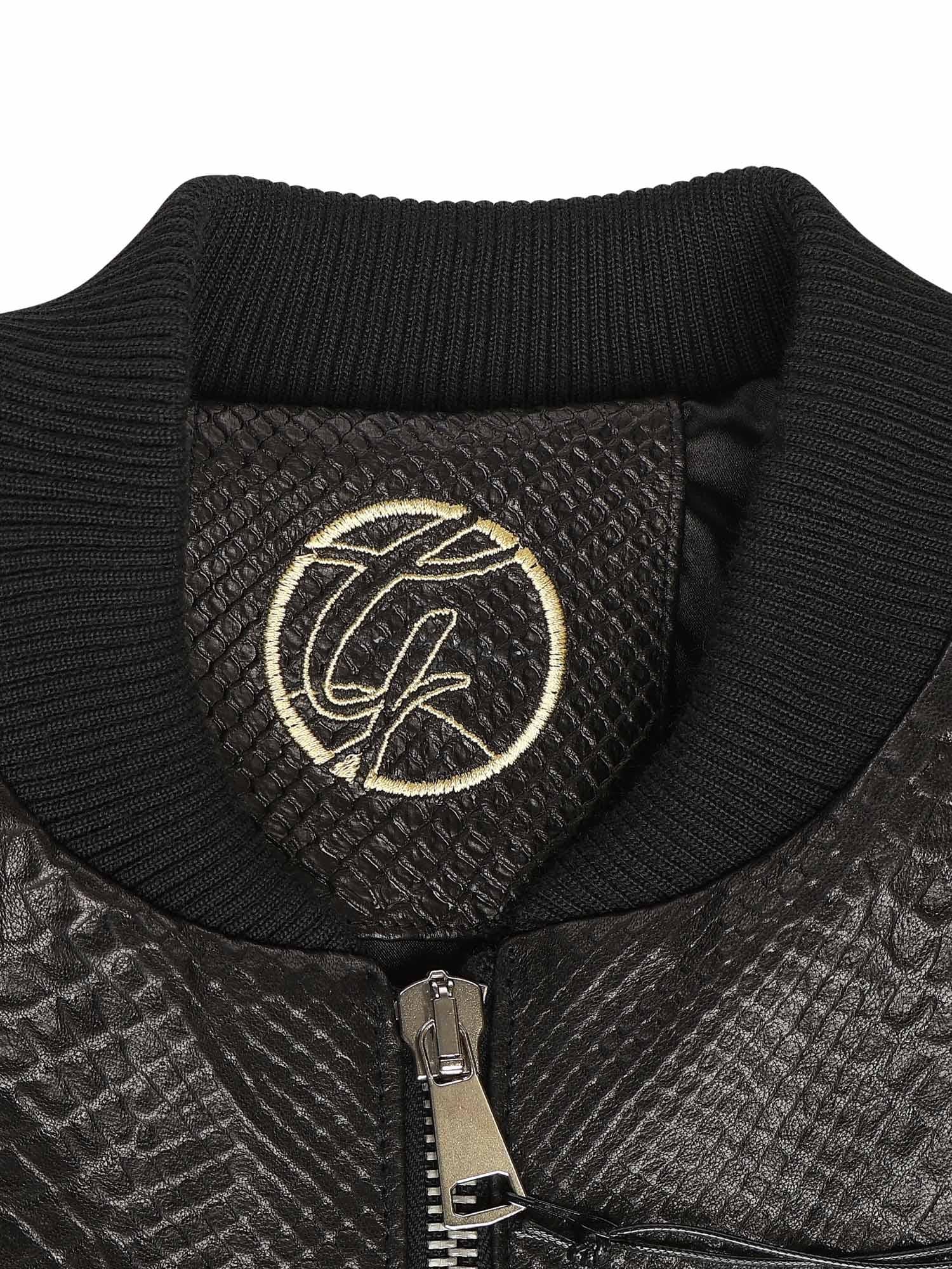 Bomber GoodFellas in pelle MIAMI VICE PITONENERO GIULIANO GALIANO 