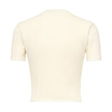 T-shirt cropped con logo MJN580 17Z9F0304 MIU MIU 