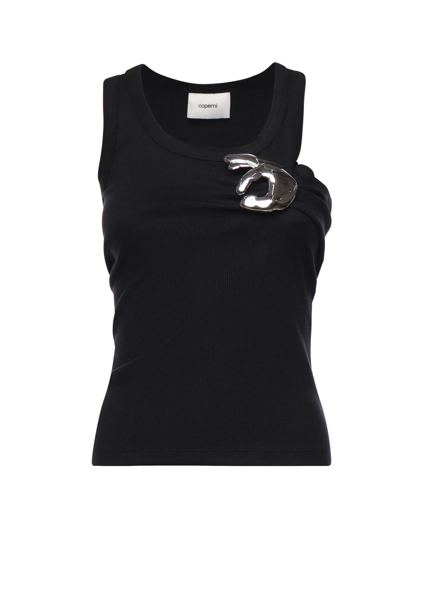 Tank top Emoji in cotone COPT41510 BLACK COPERNI 