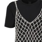 Abito t-shirt con paillettes 105144 A2LTZ99 PINKO 