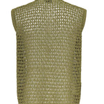 Gilet in maglia traforata KN006 GRN BONSAI 