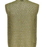Gilet in maglia traforata KN006 GRN BONSAI 