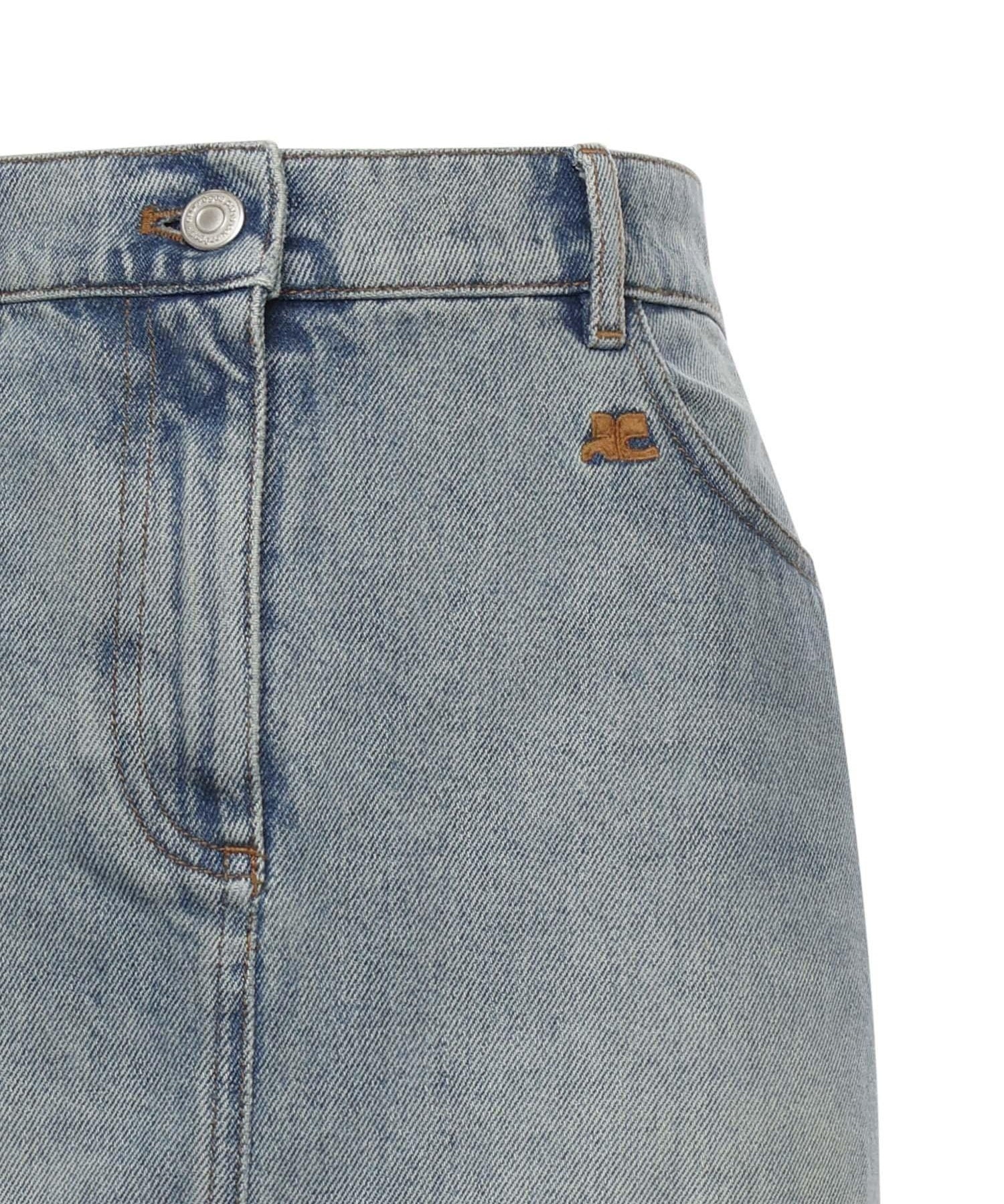 Gonna asimmetrica in denim 126DJU346DE0058 7055 COURREGES 
