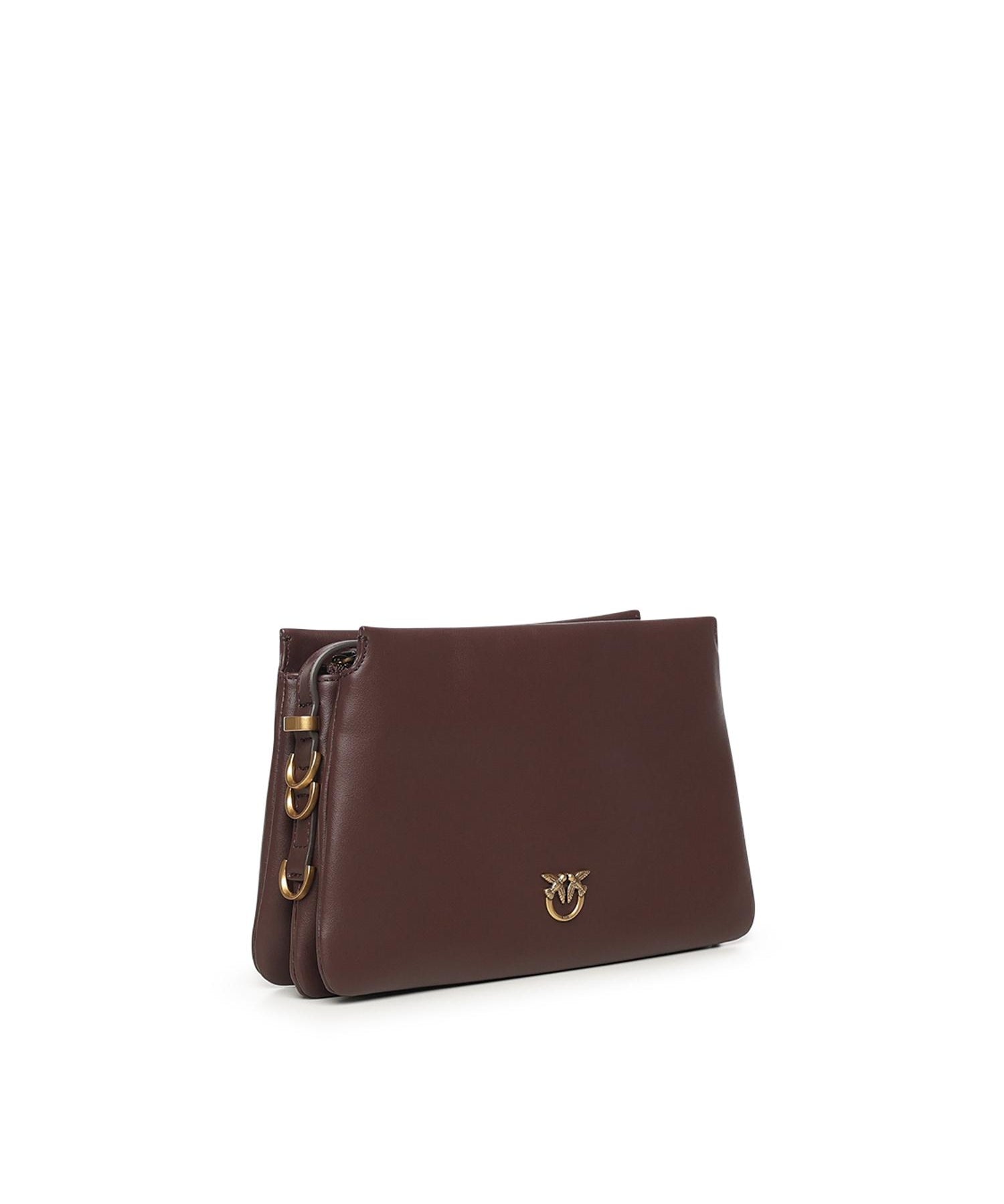 Borsa a tracolla Mini One, Two, Three Bag in pelle<BR/> 105883 A0QOLA7Q PINKO 