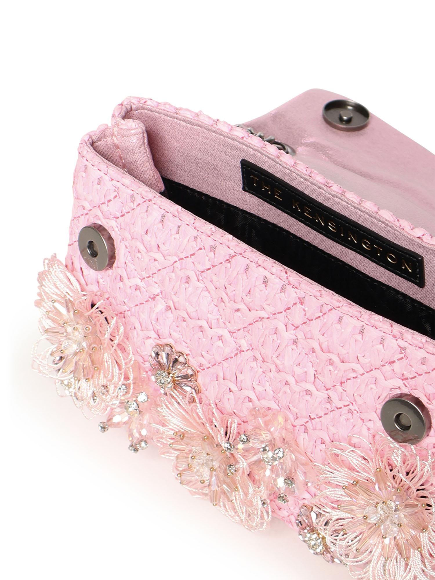 Borsa mini Kensington in rafia 5603498999 PINK KURT GEIGER 