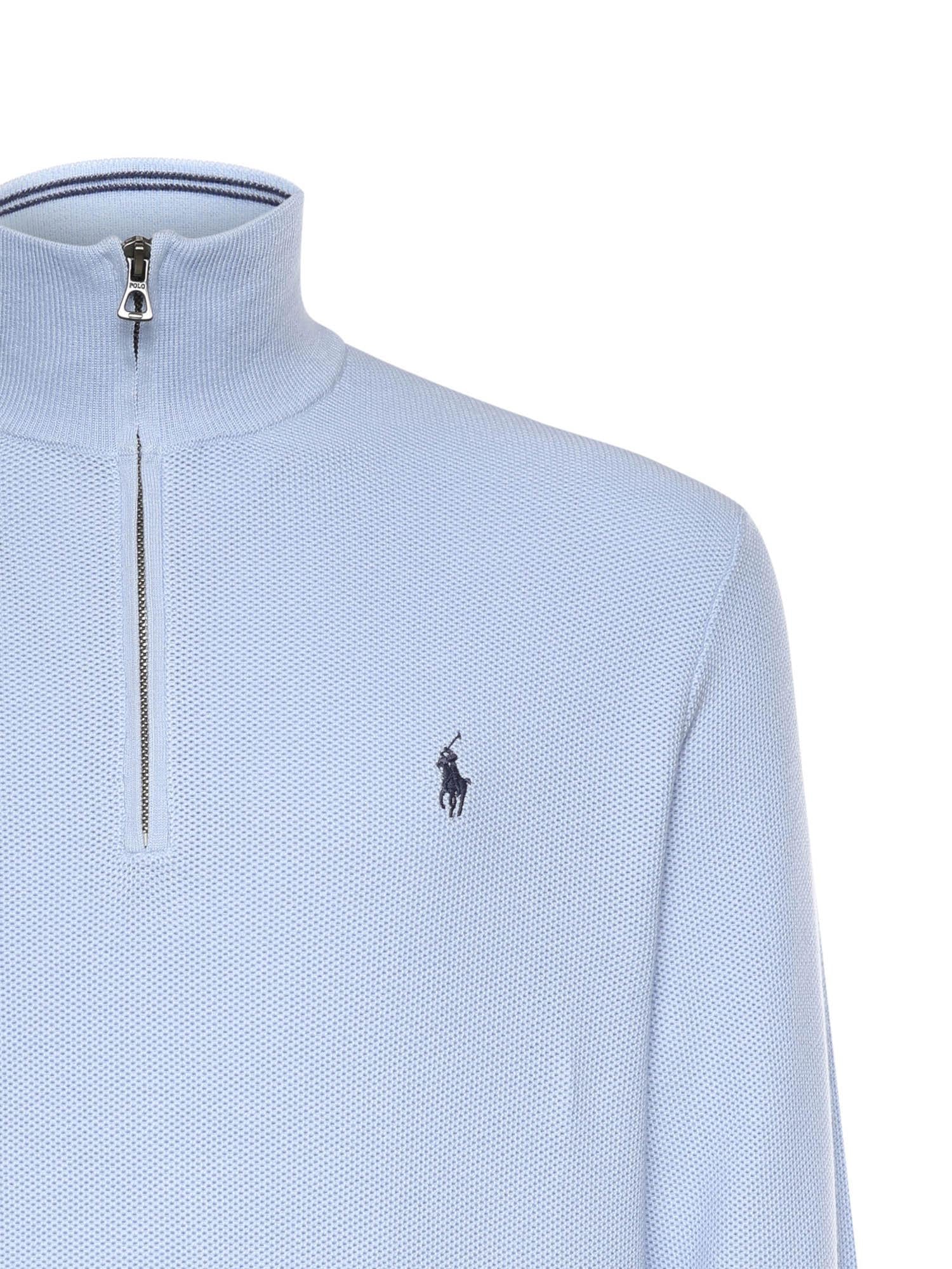 Maglia in piqué di cotone con zip 710932304  POLO RALPH LAUREN 