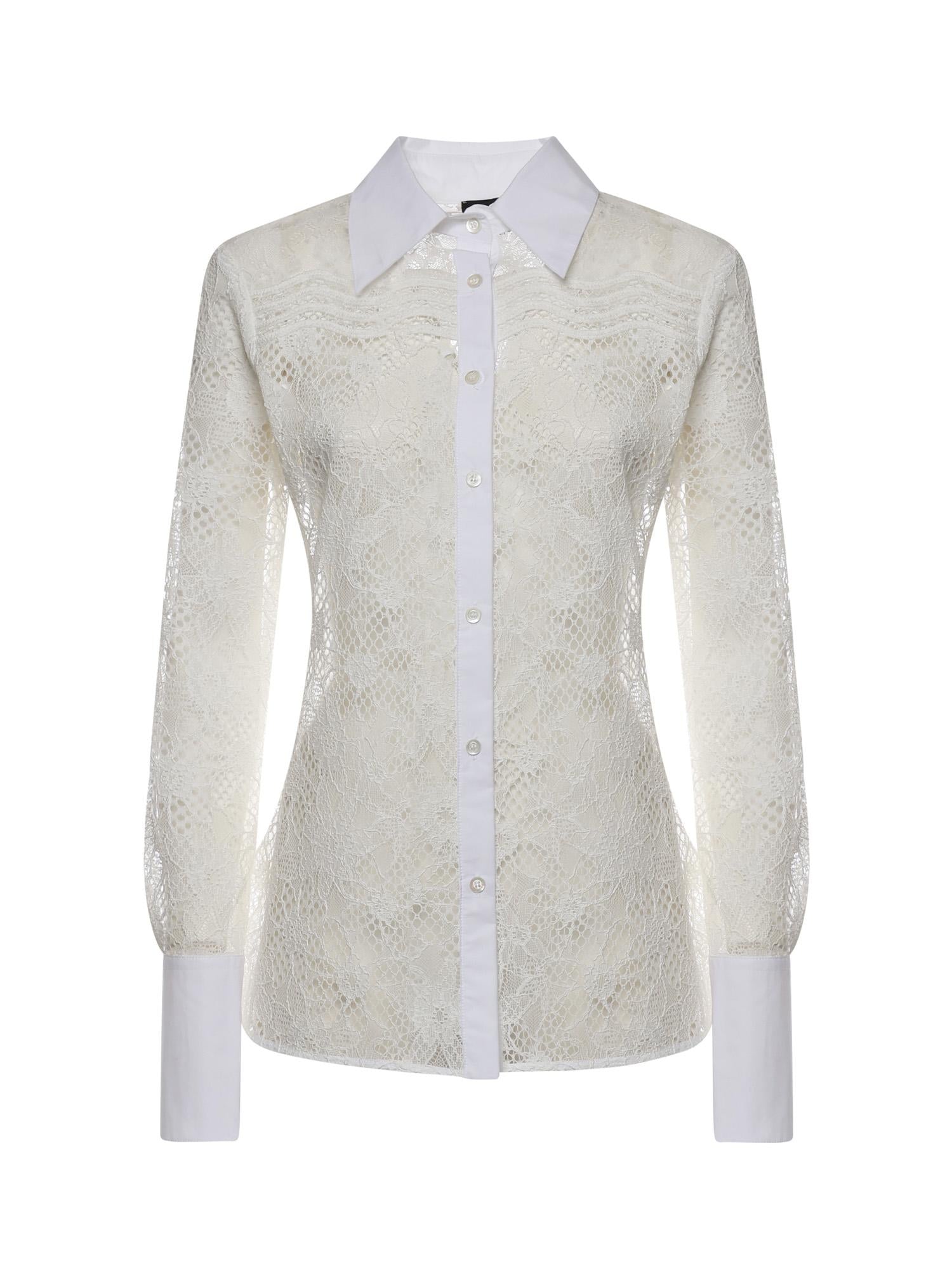 Camicia in tulle e pizzo 106600 A381Z05 PINKO 