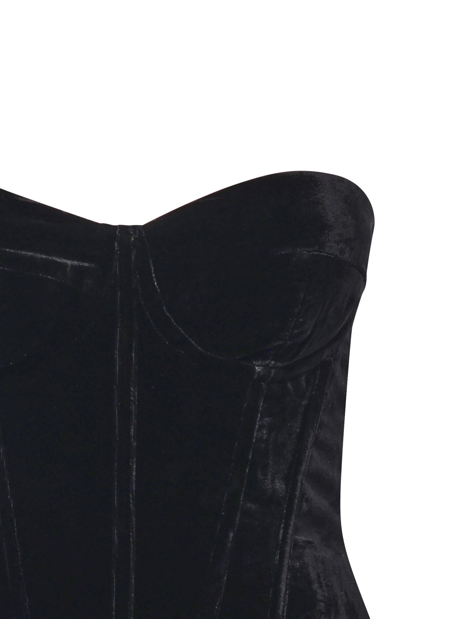 Top bustier in velluto 115256 100 ROTATE 