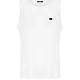 Canotta over con placca logo G8QJ5T G7N7AW0800 DOLCE & GABBANA 