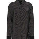 Camicia a righe in seta 823656 Y4K761095 SAINT LAURENT 