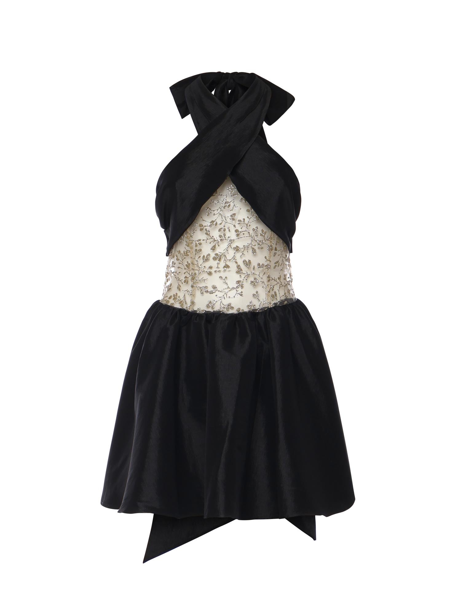 Mini abito Shimmering Petals CD4054 BLACK FOR LOVE & LEMONS 