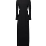 Abito lungo in crêpe con paillettes 114969 100 ROTATE 