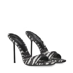 Mules Lidia con stampa zebrata PX836 XPTCVWHITE ZEBRA PARIS TEXAS 