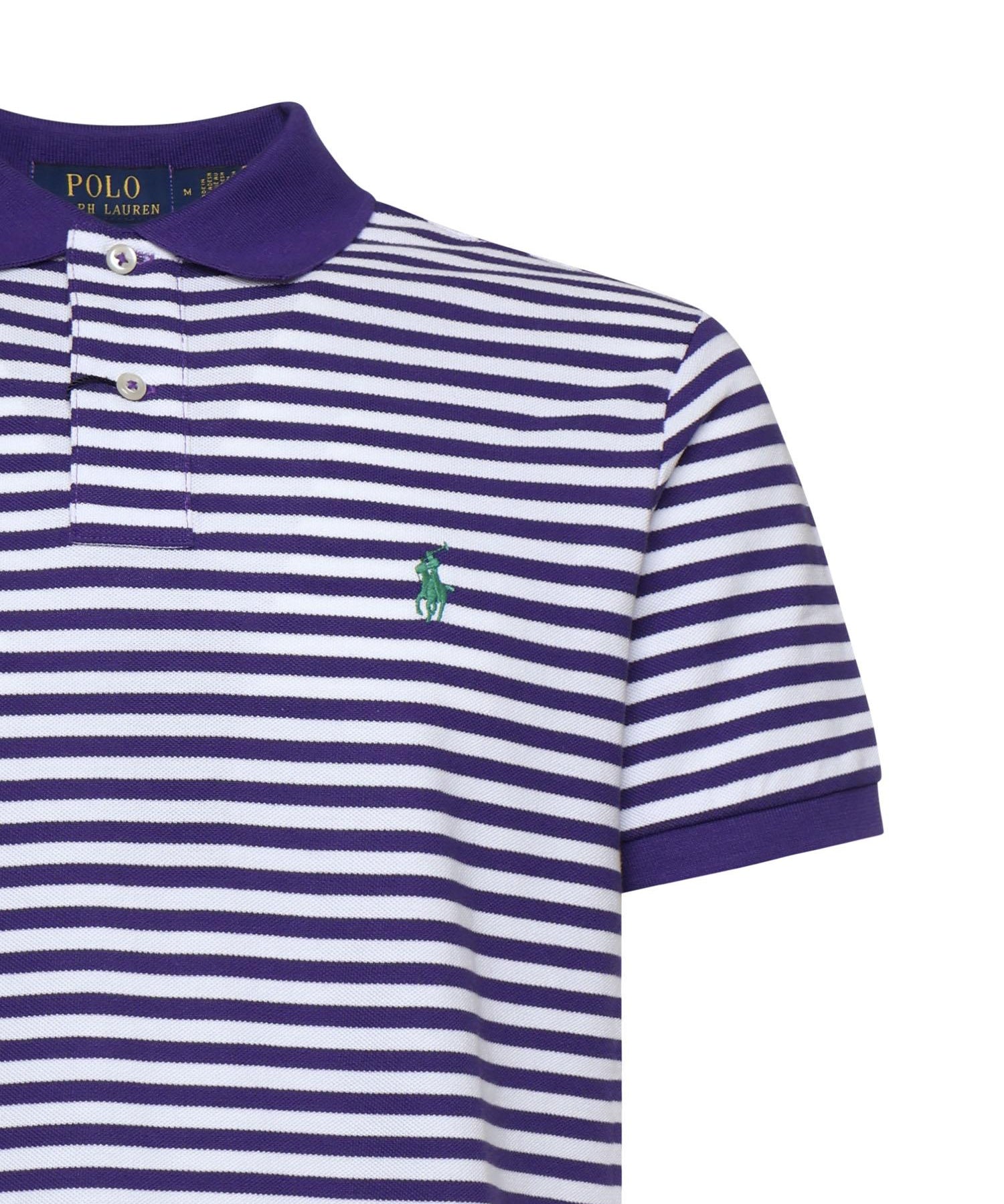 Polo a righe in cotone con logo 710956682 503 POLO RALPH LAUREN 