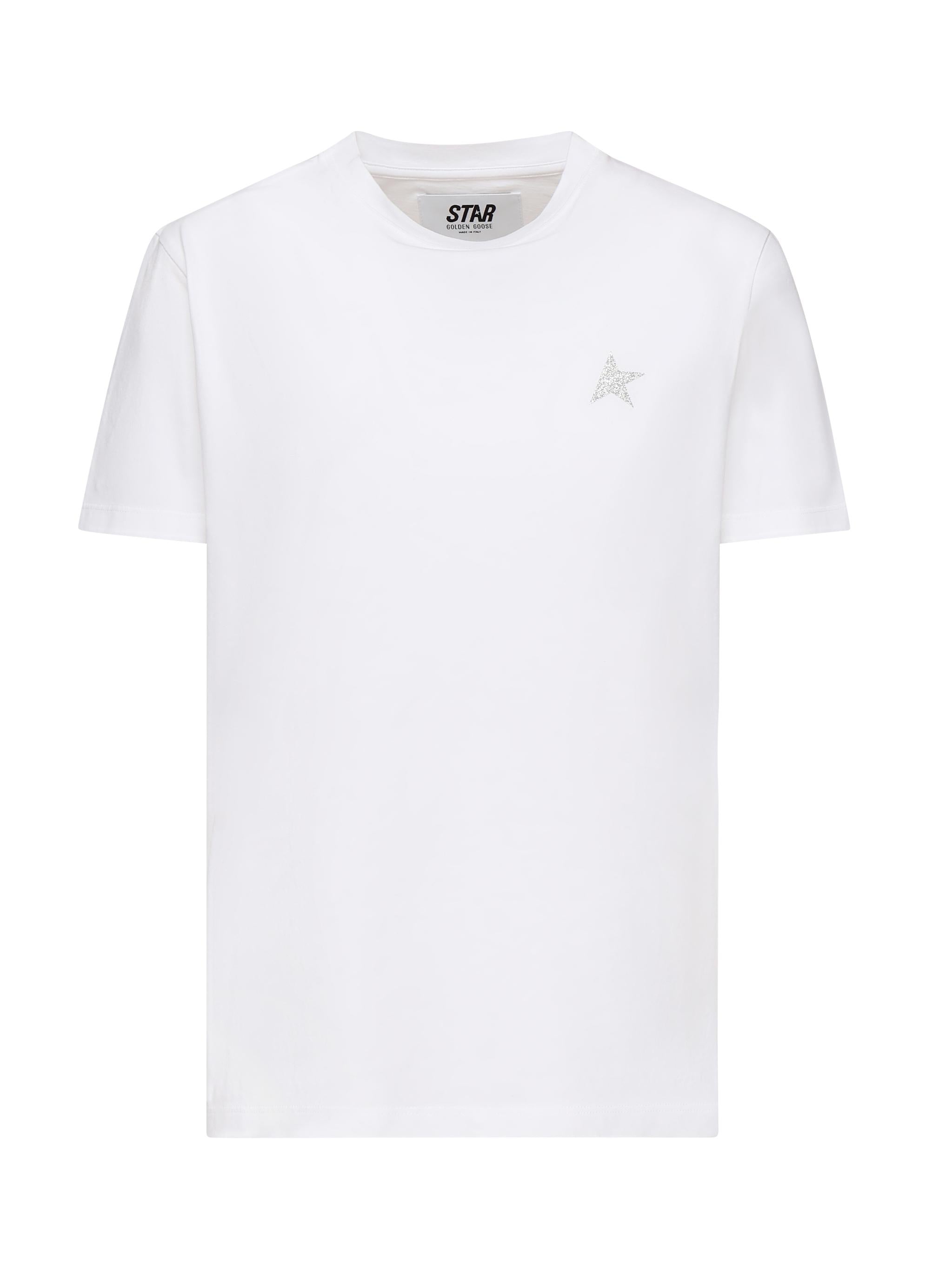T-SHIRT IN COTONE CON LOGO GWP01220 P00059480185 GOLDEN GOOSE 