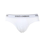 Set di due slip in cotone stretch con logo a contrasto M9C03J FUGIWW0800 DOLCE & GABBANA 