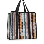 Borsa Aura in cotone zig zag 1F3OG00005 100 MISSONI HOME 