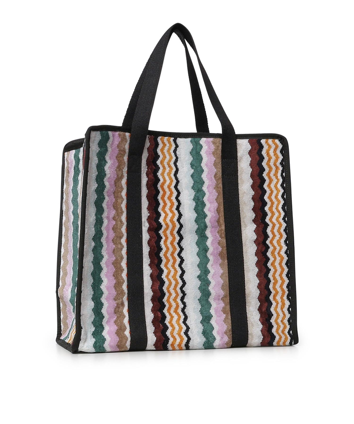 Borsa Aura in cotone zig zag 1F3OG00005 100 MISSONI HOME 
